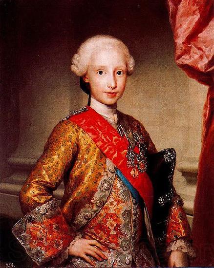Anton Raphael Mengs Portrait of Infante Antonio Pascual of Spain Norge oil painting art